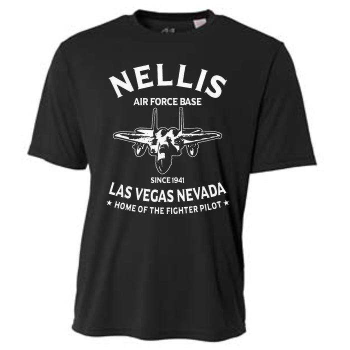 USAF Nellis AFB Las Vegas Nevada F15 Eagle Fighter Vintage Cooling Performance Crew T-Shirt