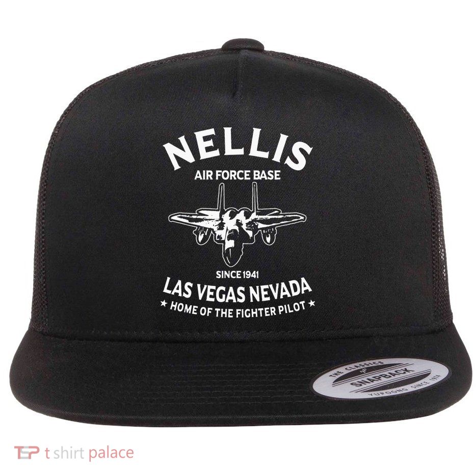 USAF Nellis AFB Las Vegas Nevada F15 Eagle Fighter Vintage Flatbill Hat
