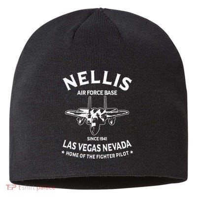 USAF Nellis AFB Las Vegas Nevada F15 Eagle Fighter Vintage Sustainable Beanie