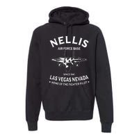 USAF Nellis AFB Las Vegas Nevada F15 Eagle Fighter Vintage Premium Hoodie