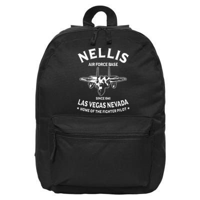 USAF Nellis AFB Las Vegas Nevada F15 Eagle Fighter Vintage 16 in Basic Backpack