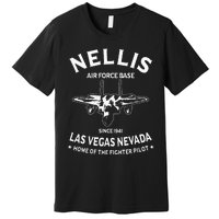 USAF Nellis AFB Las Vegas Nevada F15 Eagle Fighter Vintage Premium T-Shirt