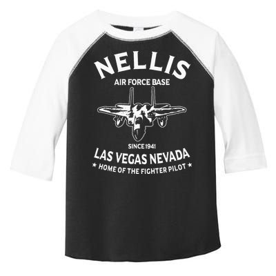 USAF Nellis AFB Las Vegas Nevada F15 Eagle Fighter Vintage Toddler Fine Jersey T-Shirt