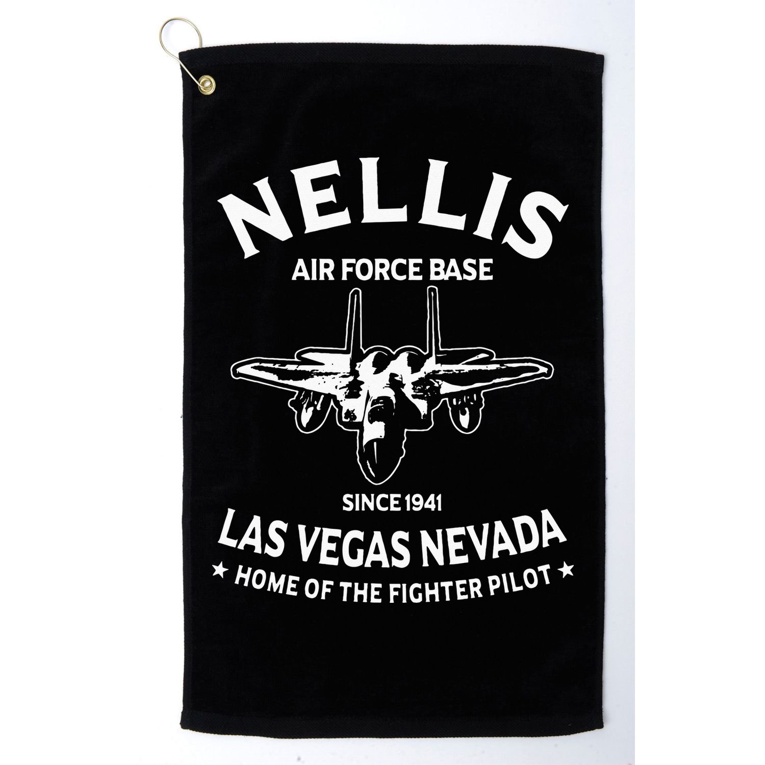 USAF Nellis AFB Las Vegas Nevada F15 Eagle Fighter Vintage Golf Towel