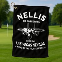 USAF Nellis AFB Las Vegas Nevada F15 Eagle Fighter Vintage Golf Towel