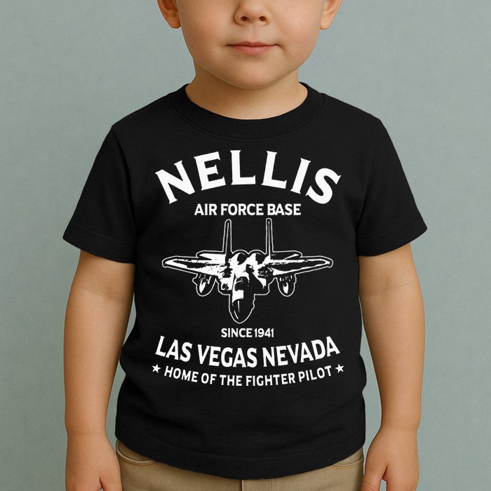 USAF Nellis AFB Las Vegas Nevada F15 Eagle Fighter Vintage Toddler T-Shirt