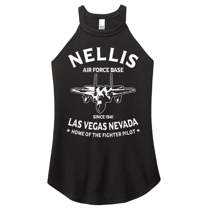 USAF Nellis AFB Las Vegas Nevada F15 Eagle Fighter Vintage Women's Perfect Tri Rocker Tank