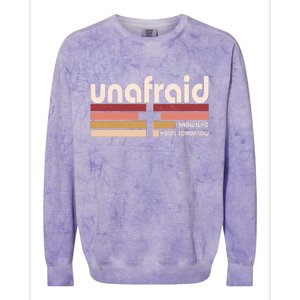 Unafraid I Know Who Holds Tomorrow Christian Faith Colorblast Crewneck Sweatshirt