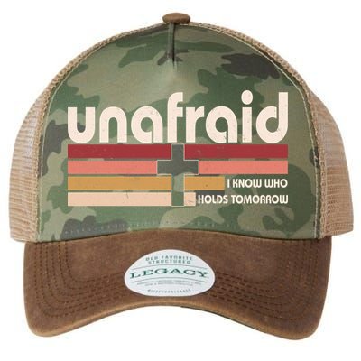Unafraid I Know Who Holds Tomorrow Christian Faith Legacy Tie Dye Trucker Hat