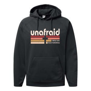 Unafraid I Know Who Holds Tomorrow Christian Faith Performance Fleece Hoodie