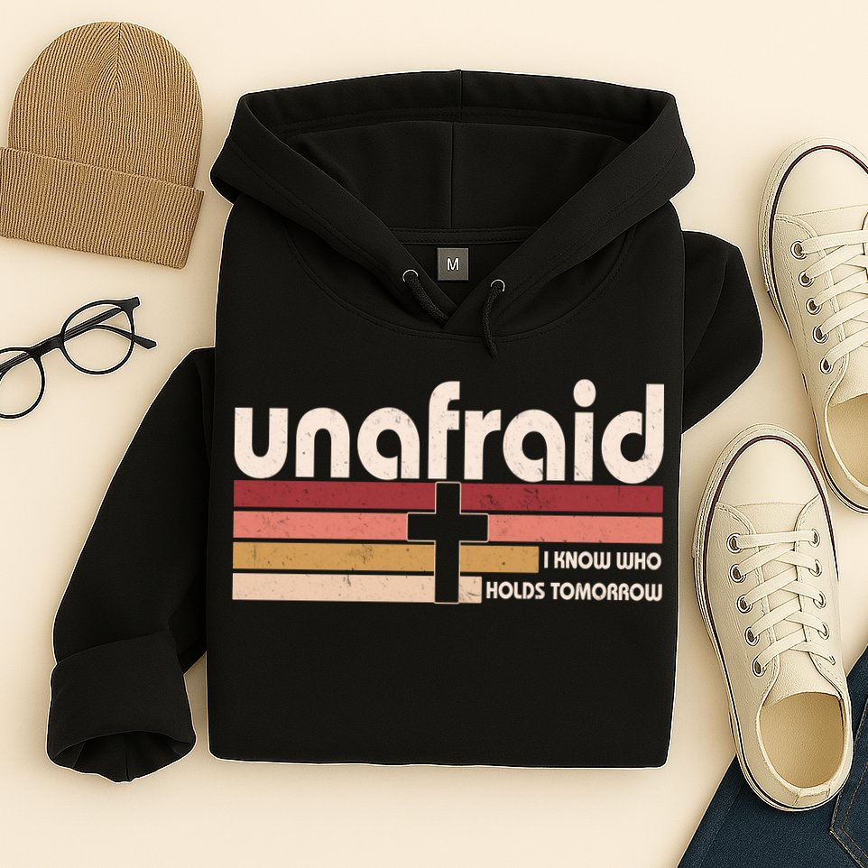 Unafraid I Know Who Holds Tomorrow Christian Faith Hoodie