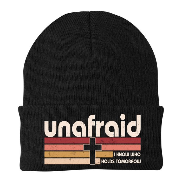Unafraid I Know Who Holds Tomorrow Christian Faith Knit Cap Winter Beanie