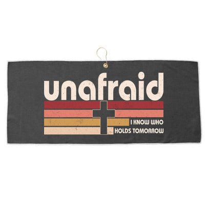 Unafraid I Know Who Holds Tomorrow Christian Faith Large Microfiber Waffle Golf Towel