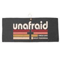 Unafraid I Know Who Holds Tomorrow Christian Faith Large Microfiber Waffle Golf Towel