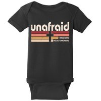 Unafraid I Know Who Holds Tomorrow Christian Faith Baby Bodysuit