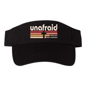 Unafraid I Know Who Holds Tomorrow Christian Faith Valucap Bio-Washed Visor