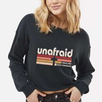 Unafraid I Know Who Holds Tomorrow Christian Faith Cropped Pullover Crew