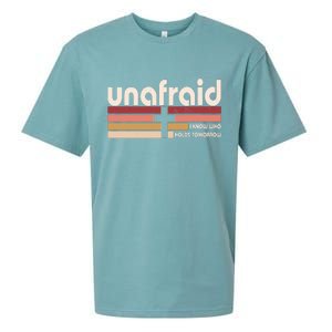 Unafraid I Know Who Holds Tomorrow Christian Faith Sueded Cloud Jersey T-Shirt