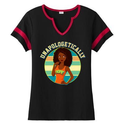 Unapologetically Dope Ladies Halftime Notch Neck Tee