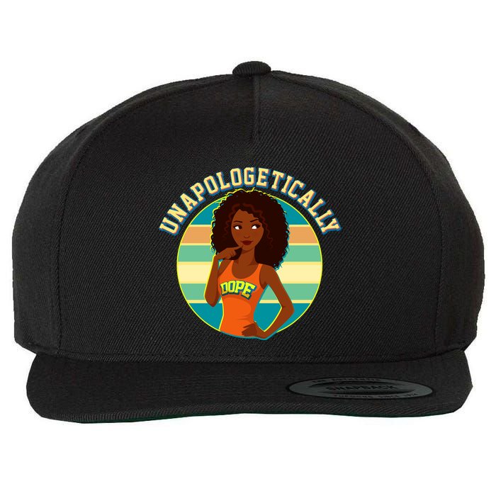 Unapologetically Dope Wool Snapback Cap