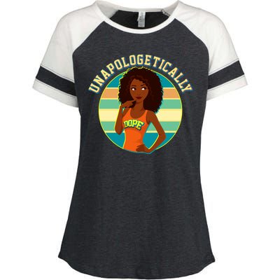 Unapologetically Dope Enza Ladies Jersey Colorblock Tee