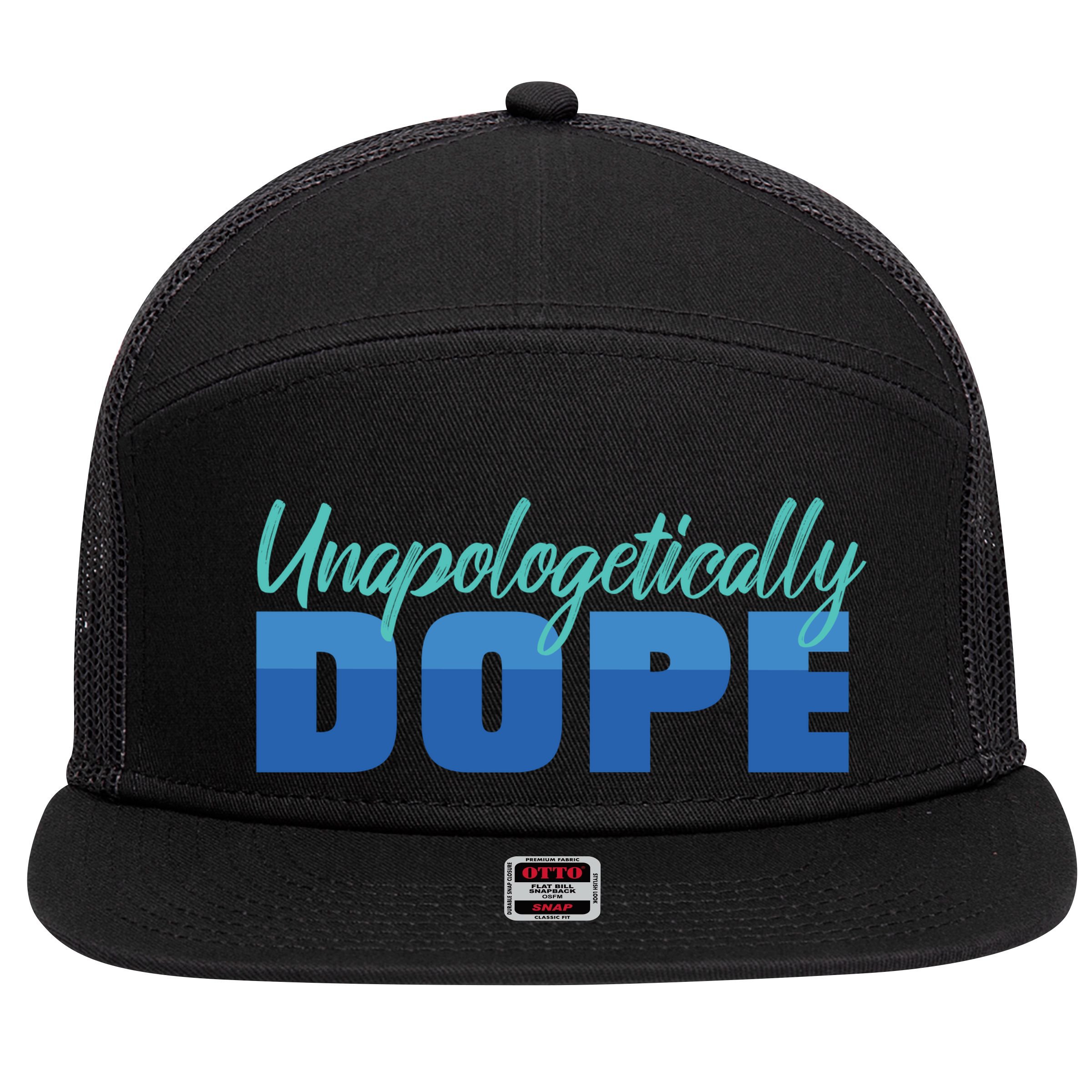 Unapologetically Dope Phase 7 Panel Mesh Trucker Snapback Hat