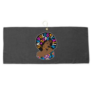 Unapologtically Dope Black Woman Stylish Afro  Large Microfiber Waffle Golf Towel