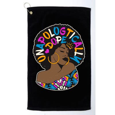 Unapologtically Dope Black Woman Stylish Afro  Golf Towel