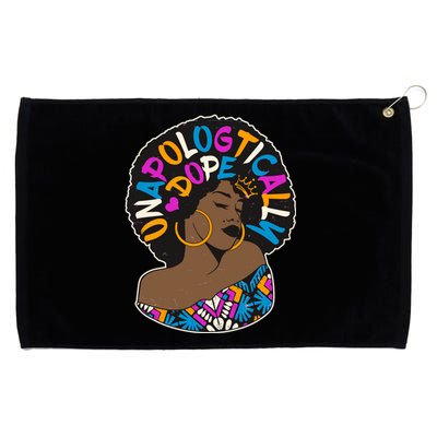 Unapologtically Dope Black Woman Stylish Afro  Grommeted Golf Towel