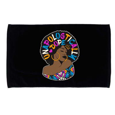 Unapologtically Dope Black Woman Stylish Afro  Microfiber Hand Towel