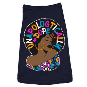 Unapologtically Dope Black Woman Stylish Afro  Doggie Tank