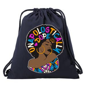 Unapologtically Dope Black Woman Stylish Afro  Drawstring Bag