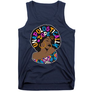 Unapologtically Dope Black Woman Stylish Afro  Tank Top