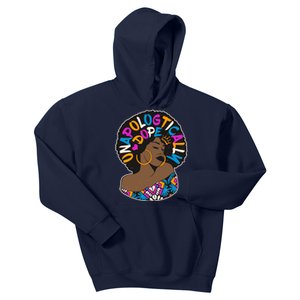 Unapologtically Dope Black Woman Stylish Afro  Kids Hoodie