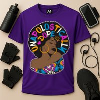 Unapologtically Dope Black Woman Stylish Afro  Cooling Performance Crew T-Shirt
