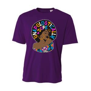 Unapologtically Dope Black Woman Stylish Afro  Performance Sprint T-Shirt