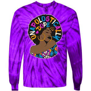 Unapologtically Dope Black Woman Stylish Afro  Tie-Dye Long Sleeve Shirt