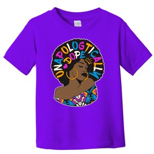 Unapologtically Dope Black Woman Stylish Afro  Toddler T-Shirt