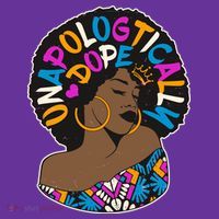 Unapologtically Dope Black Woman Stylish Afro  Women's V-Neck T-Shirt