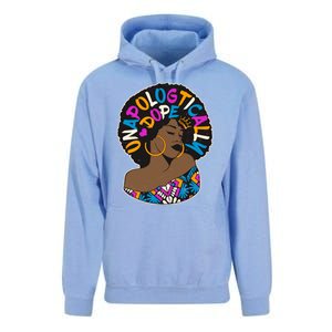 Unapologtically Dope Black Woman Stylish Afro  Unisex Surf Hoodie