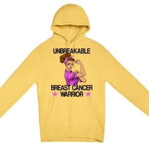 Unbreakable Breast Cancer Warrior Premium Pullover Hoodie