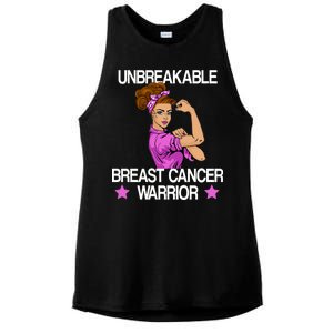 Unbreakable Breast Cancer Warrior Ladies PosiCharge Tri-Blend Wicking Tank