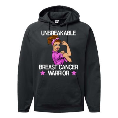 Unbreakable Breast Cancer Warrior Performance Fleece Hoodie