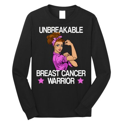 Unbreakable Breast Cancer Warrior Long Sleeve Shirt