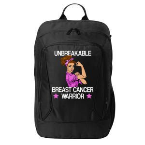 Unbreakable Breast Cancer Warrior City Backpack