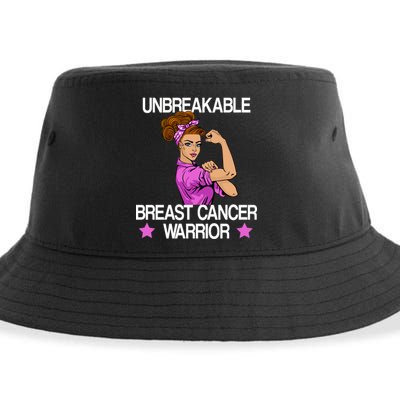 Unbreakable Breast Cancer Warrior Sustainable Bucket Hat