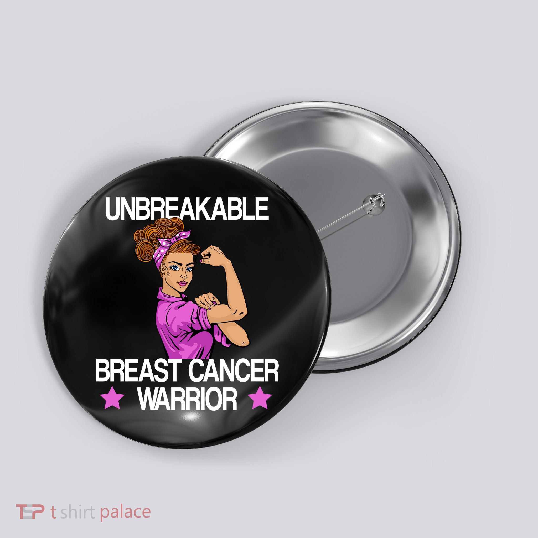 Unbreakable Breast Cancer Warrior Button
