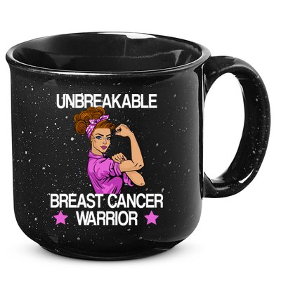 Unbreakable Breast Cancer Warrior 15oz Campfire Ceramic Mug