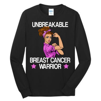 Unbreakable Breast Cancer Warrior Tall Long Sleeve T-Shirt