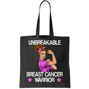 Unbreakable Breast Cancer Warrior Tote Bag